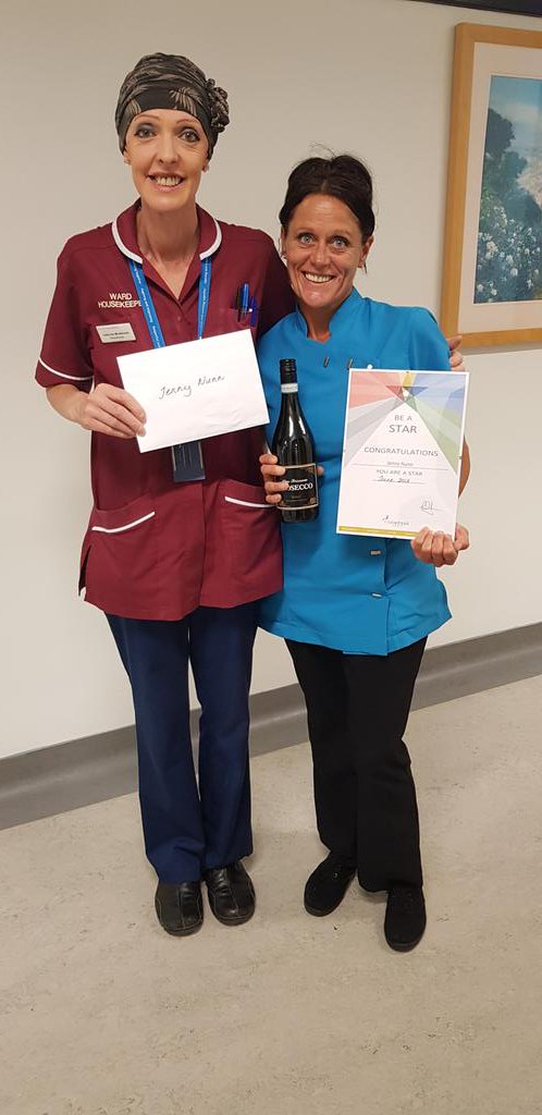 Well done to Jenny, nominated star of the month and a worthy winner #daycase #PatientSafety #cleanerenvironment
