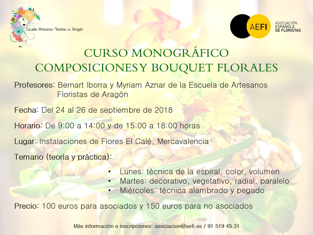 flores_cale's tweet image. Próximo curso en Flores @flores_cale aefi.es/Curso-monograf…