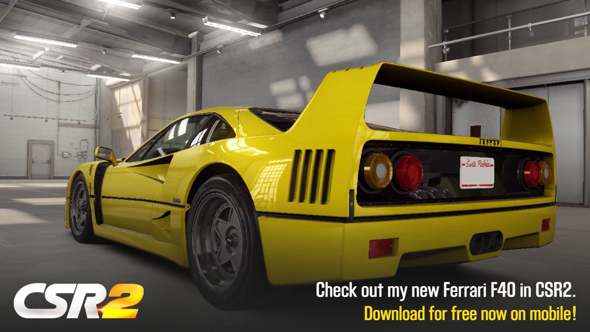 kcspeedbag's tweet photo. Check out my new Ferrari F40 in CSR2.
https://t.co/MjOctmA1jZ https://t.co/23wiqqMr8O