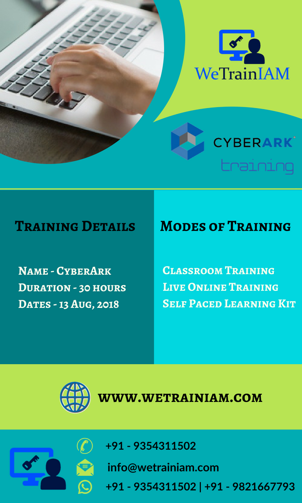 WeTrainIAM's tweet photo. Attend CyberArk training from 13 Aug 2018 onwards.
Enroll fast! Only Limited Seats left.
Register at https://t.co/0fuXgOHi5A 

#CyberArk #PAS #IdentityManagement #AccessManagement #IAM #InfoSec #InformationSecurity #WeTrainIAM #IDM #informationtechnology #IT #Training #Job #Orbus https://t.co/M0fZcUafPr