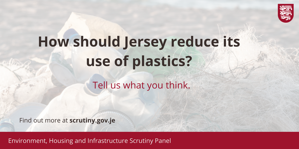 How can we reduce our use of plastic? Today we're launching a review into how #JerseyCI should reduce its use of single-use plastics.  Send us your ideas by replying to this tweet or email us at scrutiny@gov.je #ScrutinyJSY #StatesAssembly #PlasticFreeJuly <a href="/PlasticFreeJsy/">Plastic Free Jersey</a>
