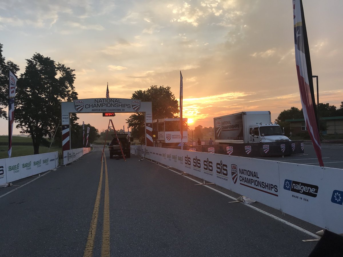 Big day of racing today. Elite riders have early start at 7am. U23 at 11:30. 100 miles of racing for each.