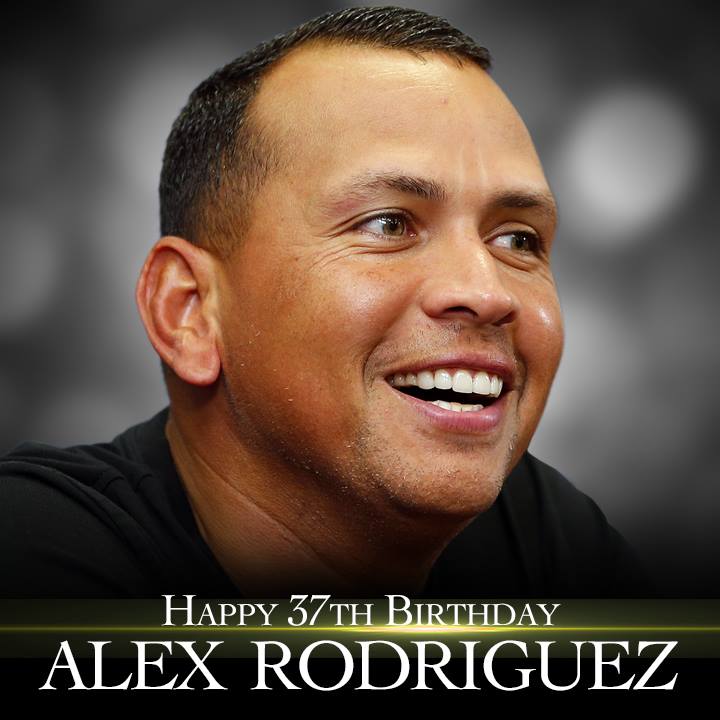 Happy birthday to former Yankee Alex Rodriguez. He turns 37 today.     