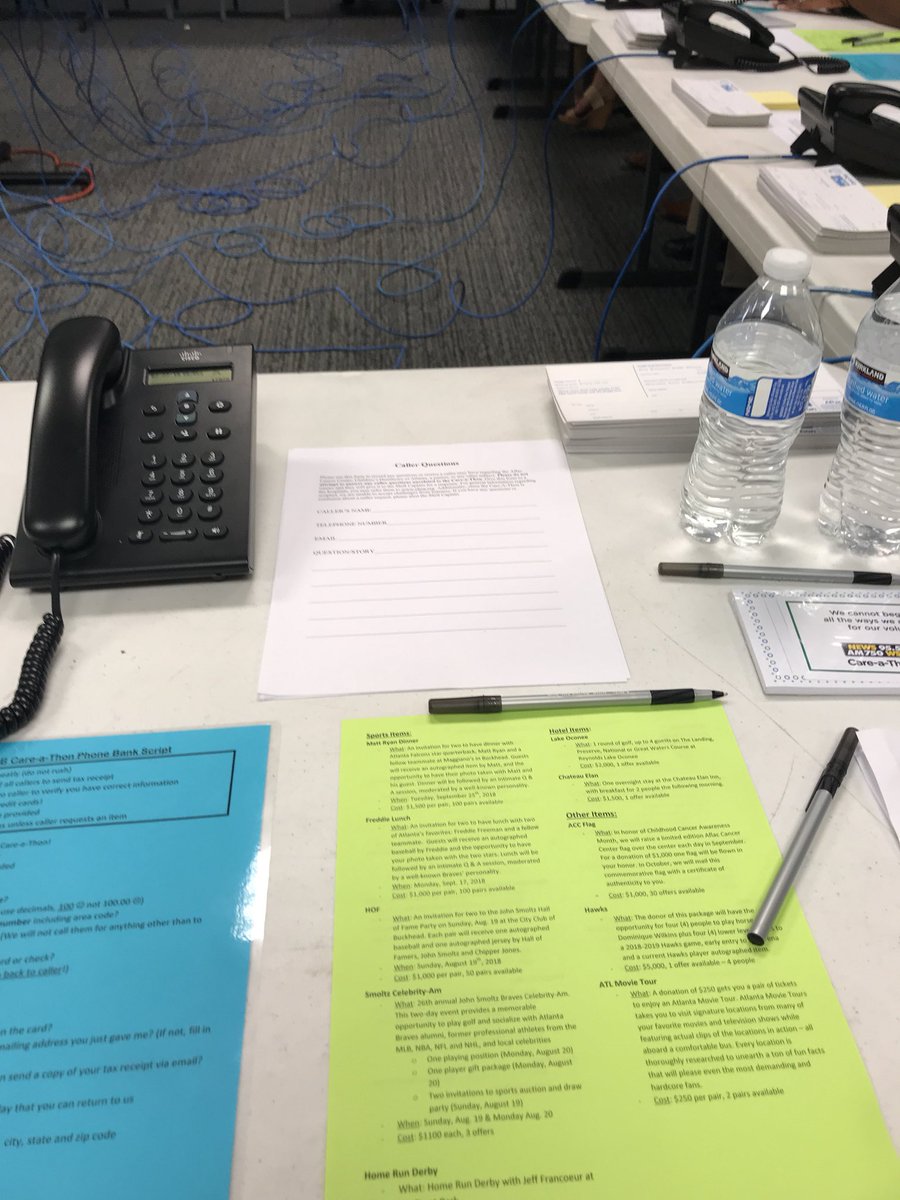 CoachBradC's tweet photo. Volunteering today at #WSBCareathon benefiting @AflacCancerCenter for childhood cancer! Call in today! 1-888-750-2772 https://t.co/7TgFYWOu2i