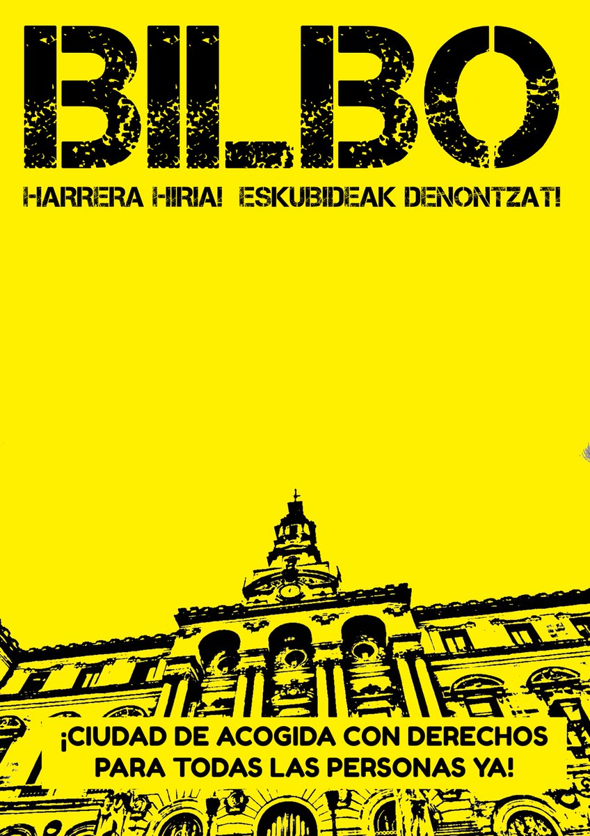 #eskubideguztiakdenontzat 
#inorezdailegala 
#ongietorrierrefuxiatuak
#bilboharrerahiria
#inorezaterperikgabe 

ASKI DA! KALERA IRTENGO GARA BEHIN TA BERRIZ <a href="/juanmariaburto/">Juan Mari Aburto</a>  INSTITUZIOEN UTZIKERIA SALATU ETA BILBO PERTSONA GUZTIEN ESKUBIDEEN HIRIA IZAN ARTE!