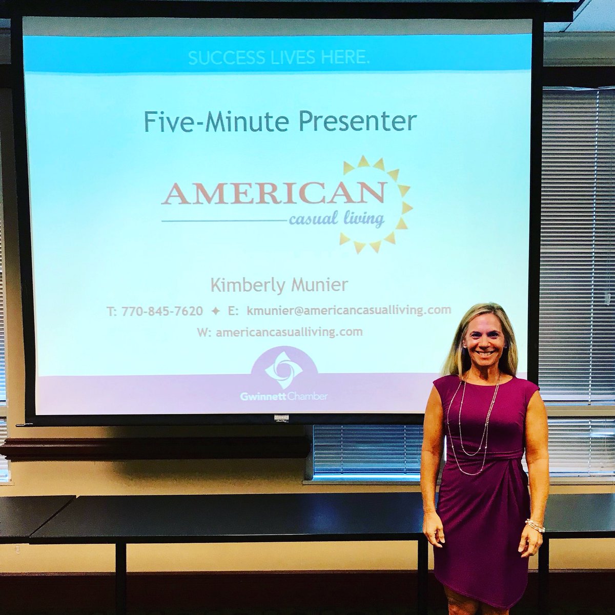 thepatiostore's tweet photo. Congrats to our very own Kimberly Munier, today’s featured presenter at the Gwinnett County Chamber of Commerce!  Rock ⭐️ https://t.co/LziaXxKeWB