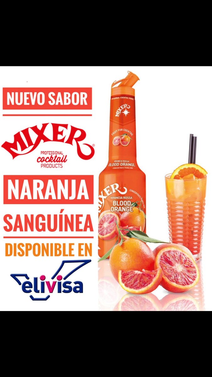 Elivisa1's tweet photo. ¡¡Nuevo sabor!! Puré de Naranja Sanguínea Mixer 🍊
ℹ info@elivisa.es  https://t.co/VKXuY3BRXX
#ElivisaSpriritsCocktails #NuestraFuerzaEsNuestraPasión #BecomingLeader #RonAgricola #RhumAgricole #GiffardLiquers #MixerCocktails 
#CraftSpirits #TroisrivieresRhum #LaMaunyRhum https://t.co/GN2d80tTqQ