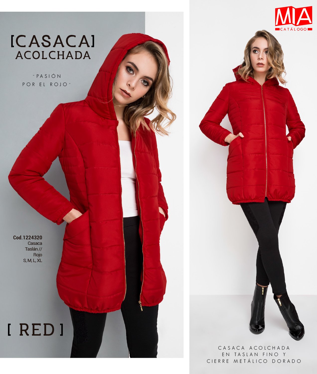 Casaca roja mujer sale