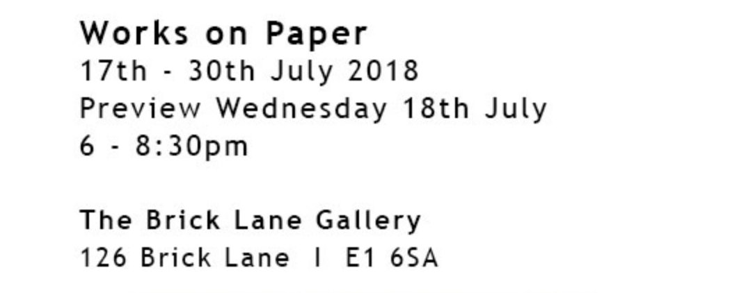 colabspacesuk's tweet image. Looking something for weekend plans?

Check out the Brick Lane Gallery in #shoreditch for the Works on Paper exhibition. 

&amp;gt;&amp;gt;&amp;gt; thebricklanegallery.com/works-paper-17…
