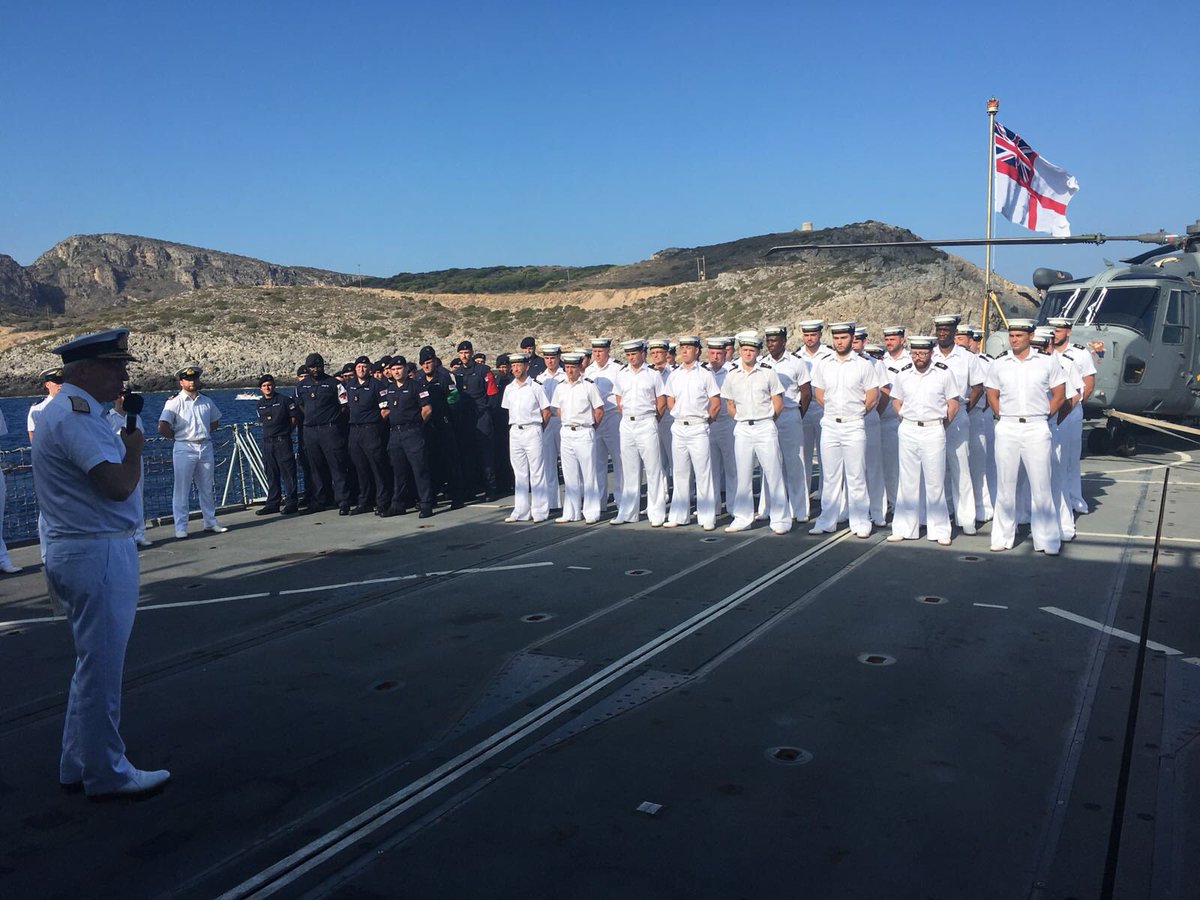 AdmPhilipJones's tweet photo. THREAD: My visit to Greece coincides with the return of @HMSSutherland to European waters, following her hugely important and highly successful 7-month deployment to the Indo-Asia/Pacific region. BZ to the ‘Fighting Clan’. https://t.co/AByEWSobn3