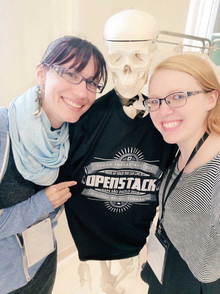 knelson92's tweet photo. Probably one of the best selfies I'll ever take #mustbeOpenStack #OUI #OpenStackDayBrazil @IldikoVancsa https://t.co/J78LVqXLb0