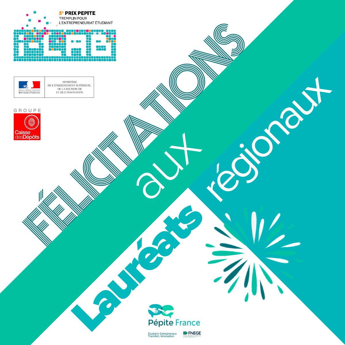 PepiteFrance's tweet photo. 🏆 | Résultats #PrixPepite2018 |

Félicitations à tous les lauréats régionaux du Prix Pépite 2018 ! 

Cliquez ici pour découvrir la liste complète ➡️ https://t.co/9ykcpWJqqB https://t.co/JXL4RpYKz3