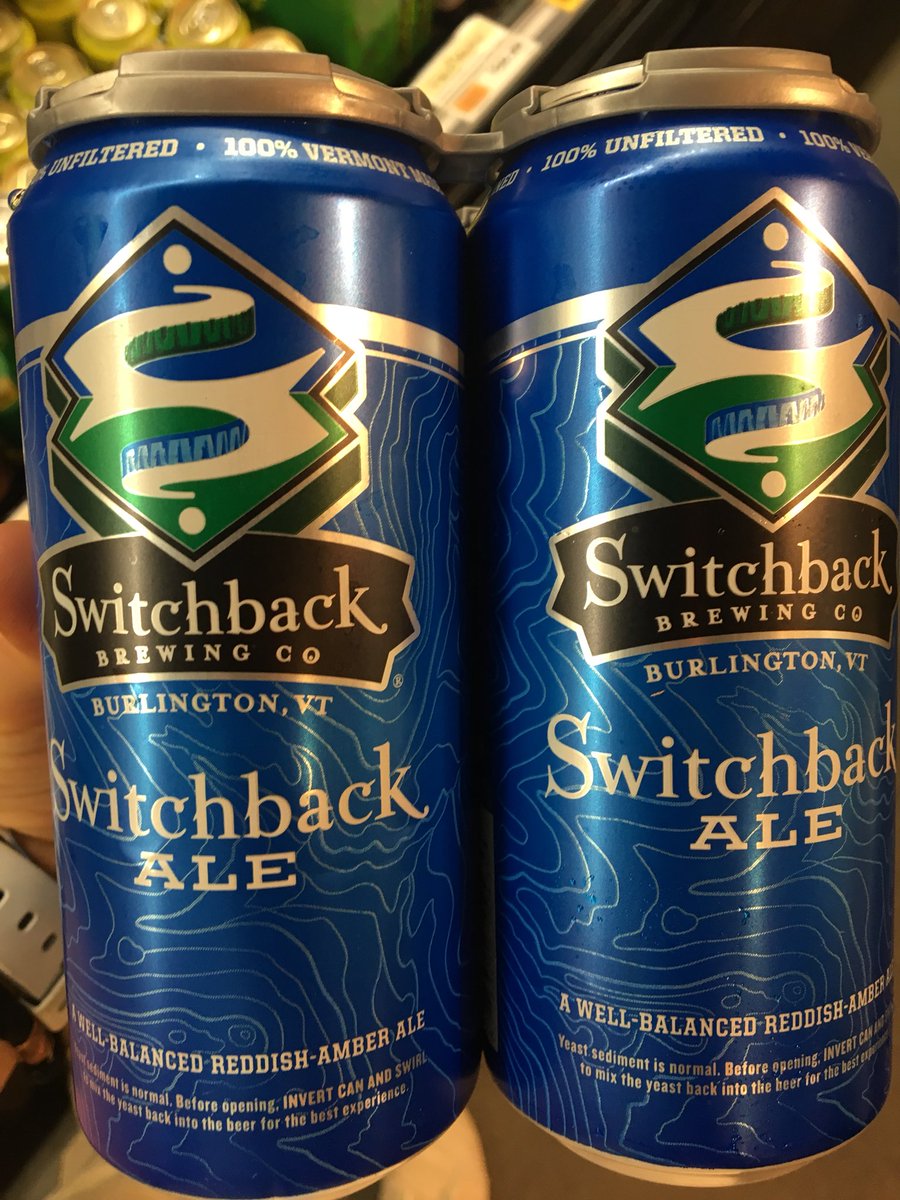 citymarketbeer's tweet photo. The new 16oz cans from @SwitchbackBeer are now available at both store locations! Enjoy your weekend! 🍺 #VTBrew #VTBeer https://t.co/VgCxULO4sq