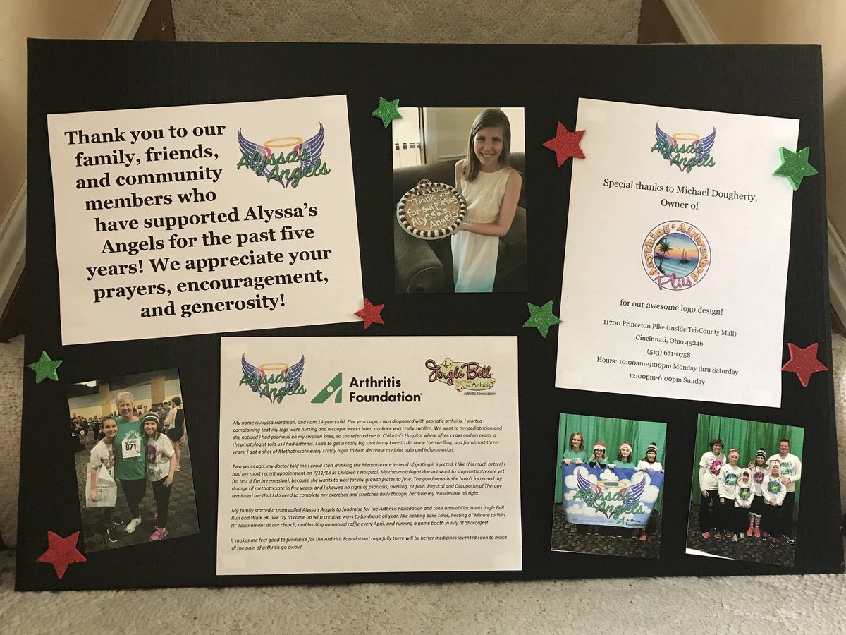 AmyGoohsHard's tweet photo. @Sharonfest2017 @ArthritisFdn Signage is ready to go. Our list of people to thank is countless. From our bake sales &amp; raffles to our Minute to Win It tournaments &amp; #Sharonfest booth, we appreciate your year-round support! #AlyssasAngels couldn’t exist without your generosity! https://t.co/sPG2cEYHSG