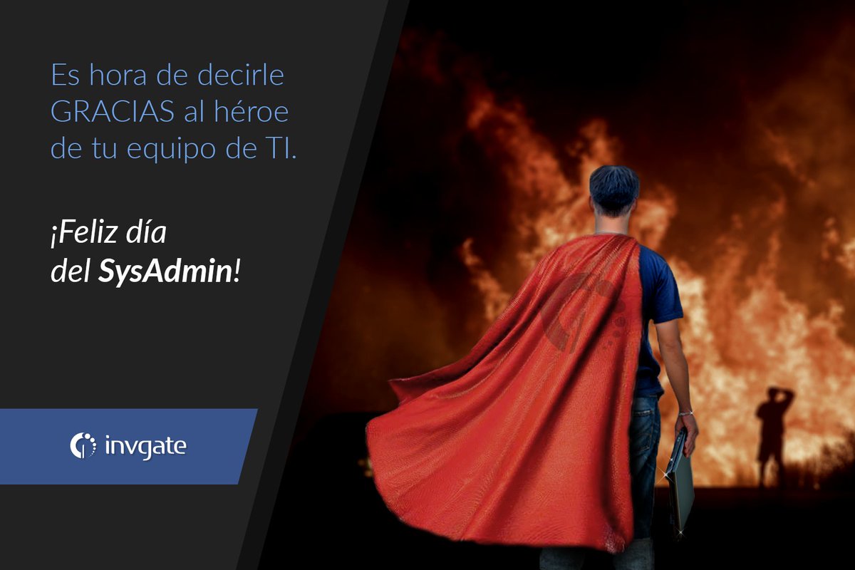 invgateLA's tweet image. Tu SysAdmin hace tu vida en el trabajo más fácil, y es hora de que le devuelvas el favor. Regálale más tiempo en su día eligiendo InvGate y disfruta los beneficios de una gestión de TI simplificada. Más información: hubs.ly/H0d9yKs0
¡Feliz #DíaDelSysAdmin!