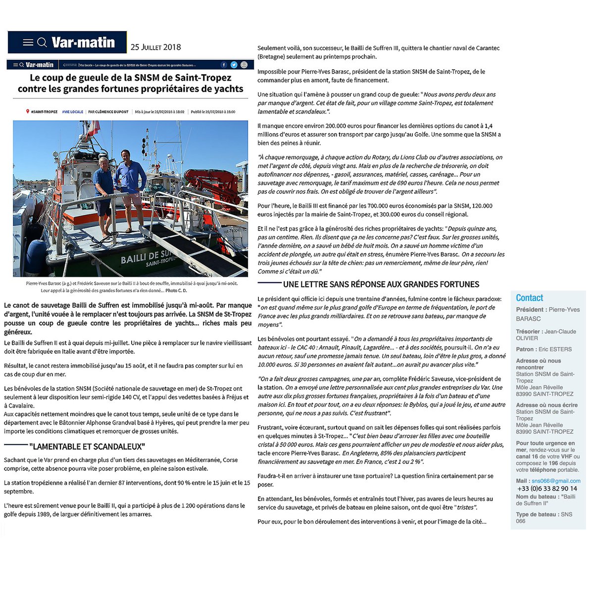 #sainttropez #fundraising  #Sauvetage  #snsm