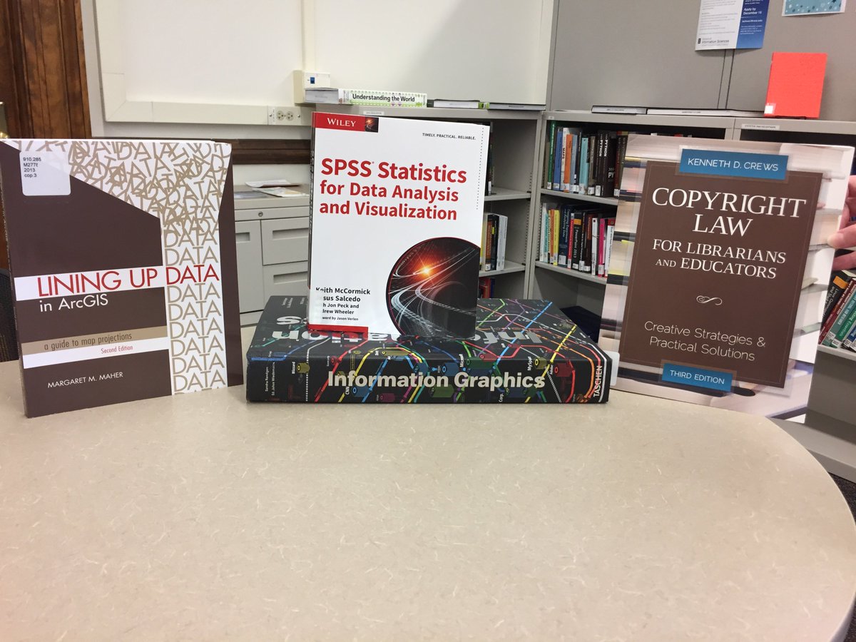 ScholCommons's tweet image. New books, new books, new books! We got #statisticalsoftware ! We got #arcgis ! We got #dataviz ! We&apos;re as happy as...well, librarians getting new books! Come check them out today!