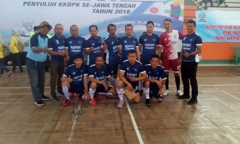 Tim Futsal IPeKB DinsoldaldukKBP3A Kab.Purbalingga Juara 1 Porseni IPeKB Tk. Prov Jawa Tengah, Banyumas 25 Juli 2018