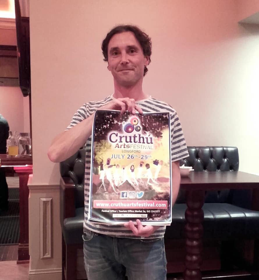 Our festival poster boy - literally! We're delighted John, our poster competition winner, could join us last night for our festival opening!