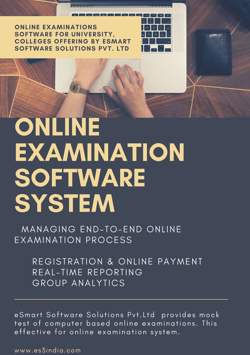 EsmartL's tweet photo. #Online_Examinations_Software for #Education #College #University #exam_online by  #ePedia conducted India’s largest computer-based entrance examination successfully also provides a mock test of #computer-based #online_examinations with #affordable_price 
https://t.co/y7KDuqq9jW https://t.co/EUbZbrvCKt