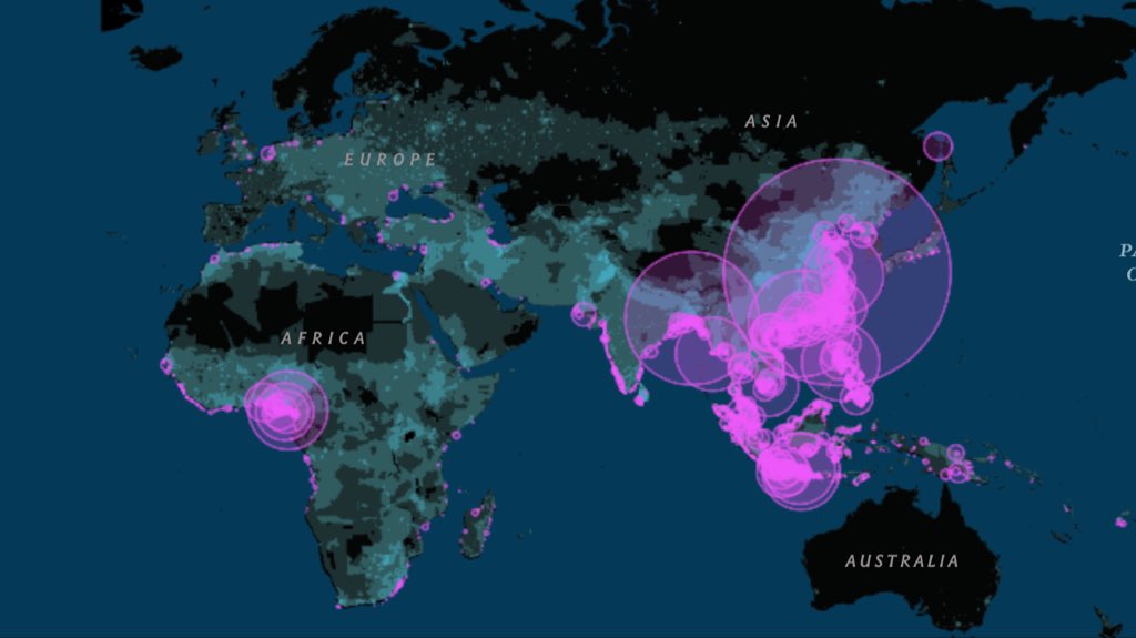 page_eco's tweet photo. Eye opening interactive visualisation of the amount of plastic ending in the oceans in the world.

Map shows that the fight on plastic pollution will not be won in Boston or London, but in Beijing and Manila.

https://t.co/Co003INNoL https://t.co/1IsotP1AJy