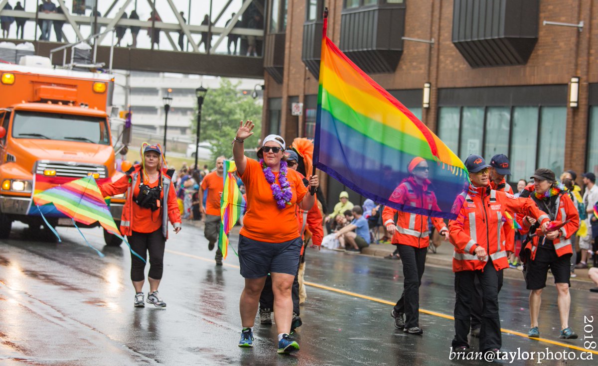 HalifaxSAR's tweet photo. Special thanks to @brian_Tay1or for capturing these images of our entry in the @HalifaxPride Parade. We're saving one extra special photo he shot for next year!  #hfxpride #SARPride https://t.co/lVbwfwsMmR