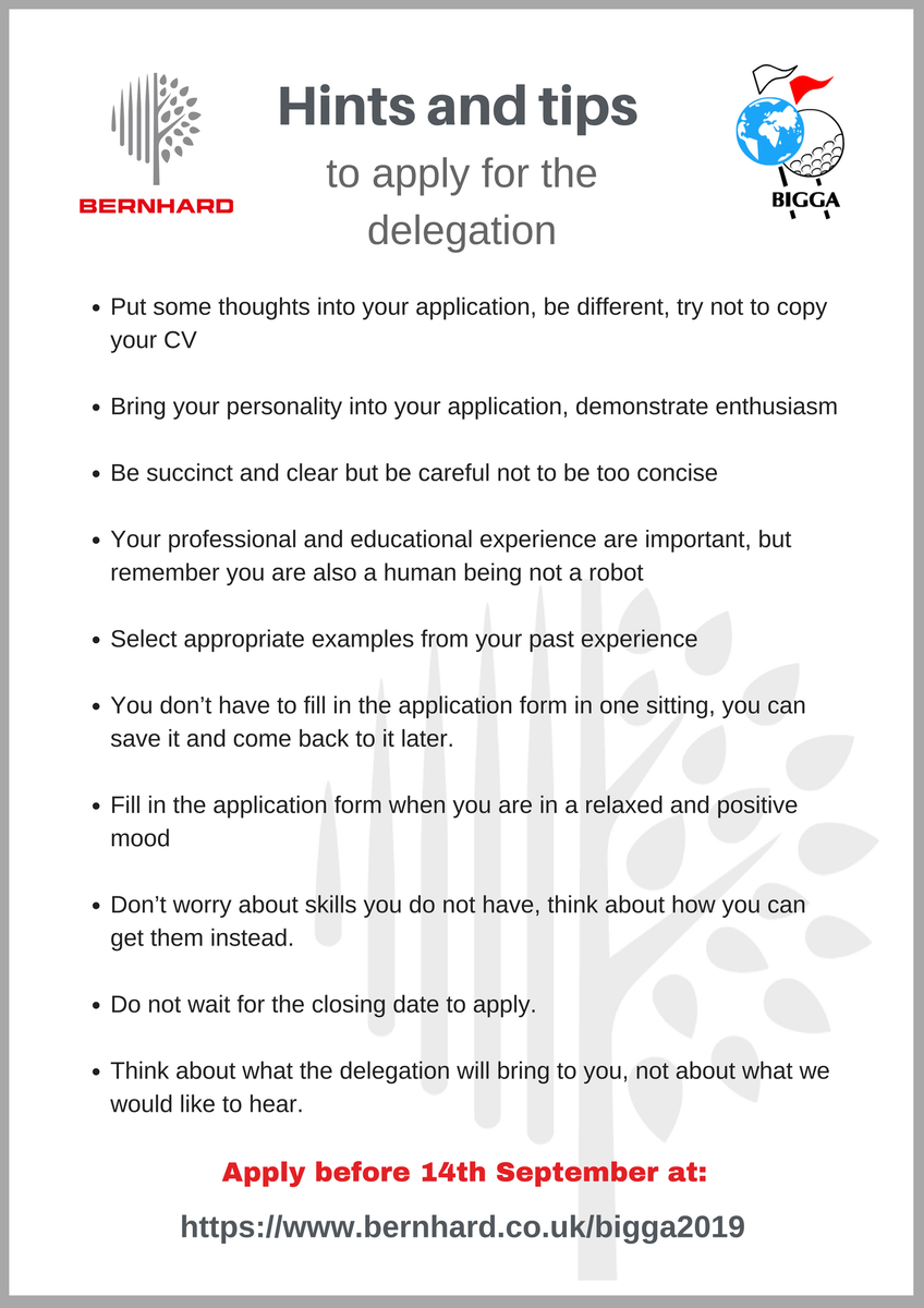 BernhardCompany's tweet image. Hints &amp;amp; tips to apply for the @BIGGALtd delegation sponsored by @BernhardGrinder 
Why not spend some time on it this weekend? 
#deeperknowledge #keepingsharp #education #surftheturf
ow.ly/FXGh30l95T1