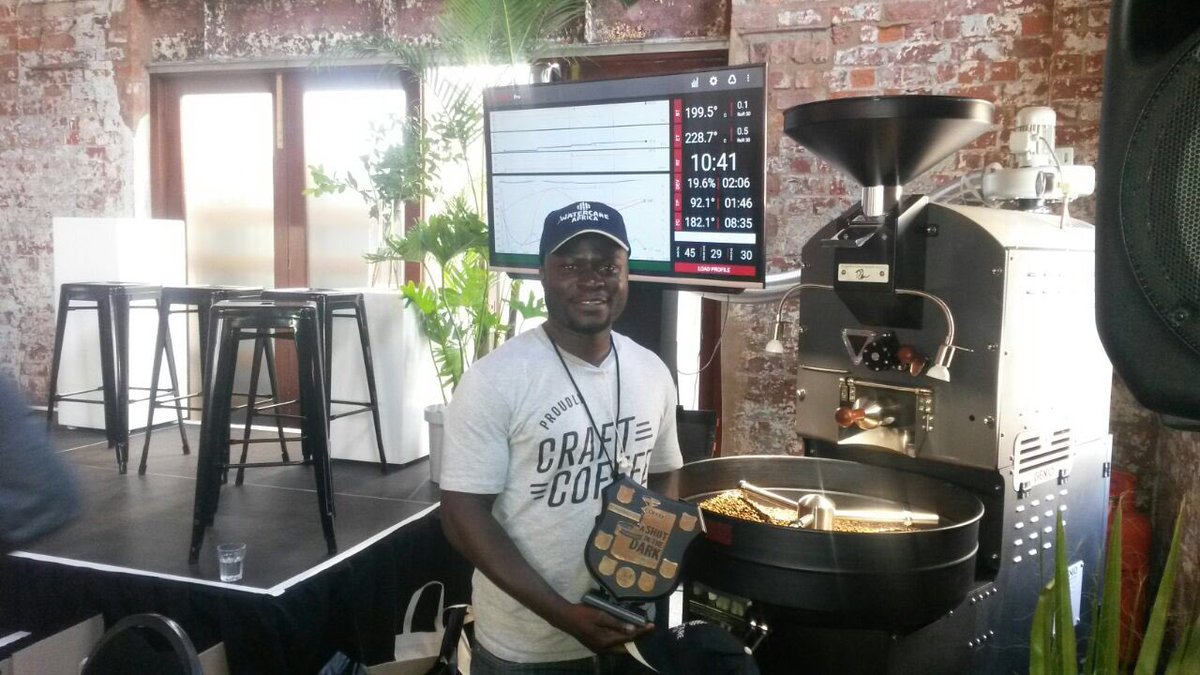 craftcoffeesa's tweet photo. Well done @japhet_matimbe earning 3rd place in the #ashotinthedark competition at the #creativecoffeeweek @SCASA_Coffee @TheCoffeeMag @LovejoyLj https://t.co/SmmujI0bUy