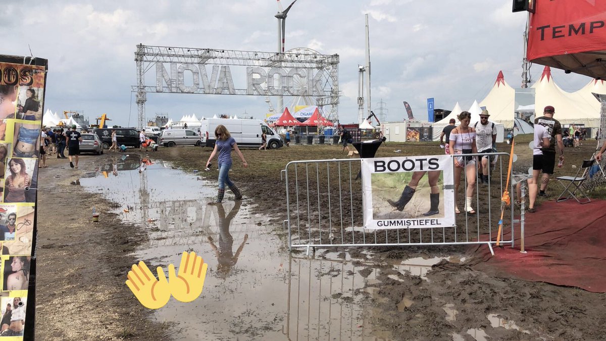 RevolversProd's tweet photo. #tb to #boottimes @NovaRock_at 2018 🤘#festivalseason #teamrevolvers #taggitnow #boots #rainydays #promotion #happytimes #workmode https://t.co/qZXkODuNEg