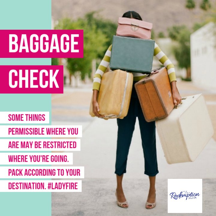 FirstLadyFIRE's tweet image. #WeRredeemed... know where you're going and pack accordingly. Everything can't go. Everybody can't go. Attitudes, leave them too! I won't see you when I get back, it's a one way! #PackRightLight #LeaveThat #CheckThat #CarryOn  #StudyIt #RespectIt #LiveHONEYLive #AndWereUp