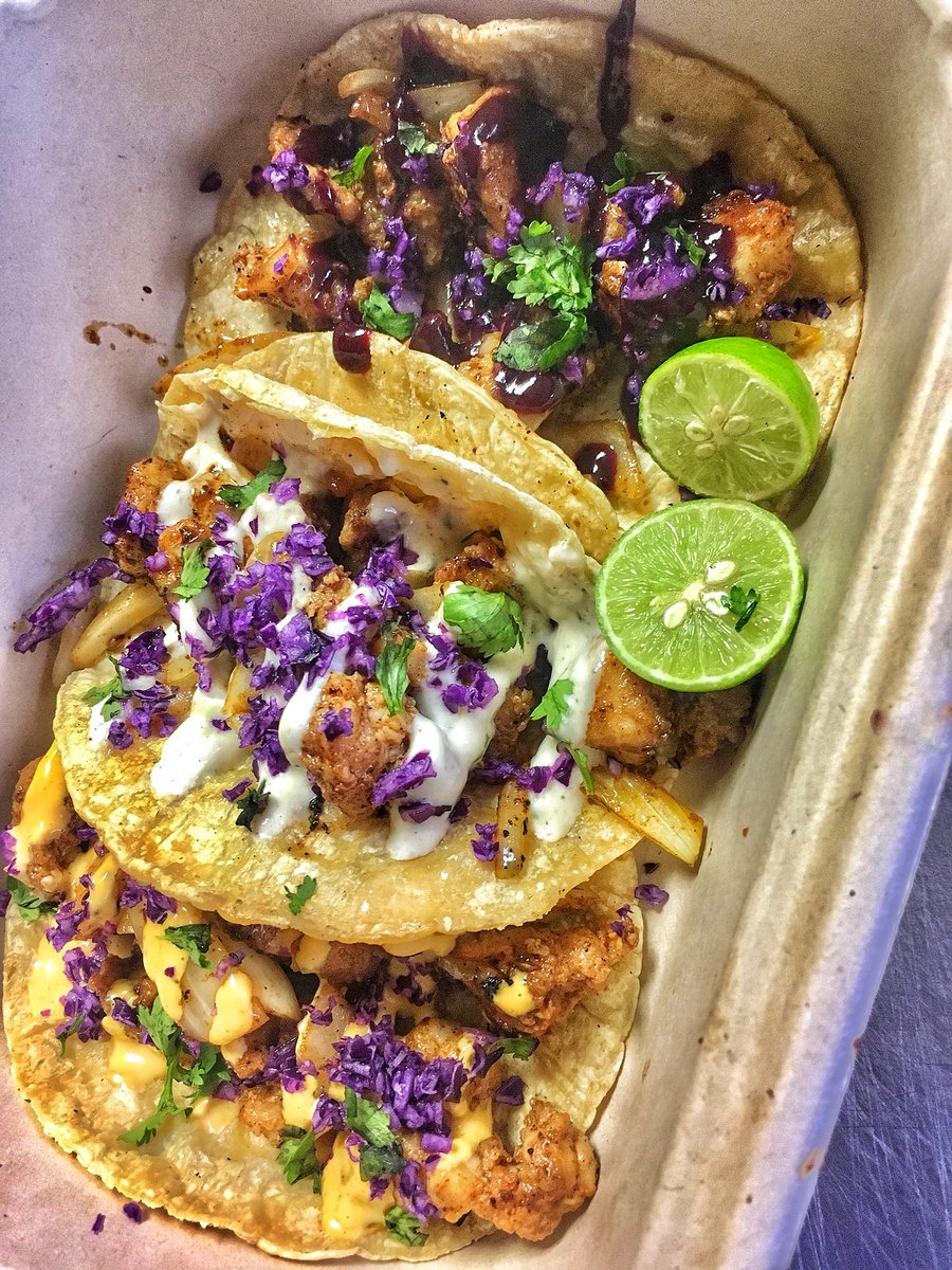 Gator tacos IS WHAT IT IS FOR LUNCH!!! See you at NOON. 
Try any of our sauces or get all three. #feedingtheblock #gator #tacos #eastaustin #weacceptcrypto #ltc #btc #eth #keepaustineatin #austinfood #austineats #austinlifestyle #AustinBlockchain