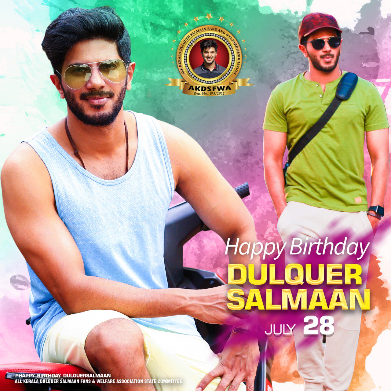 Wishing Dulquer Salmaan Happy Birthday Here is the Dulquer Salmaan Fans Common DP 