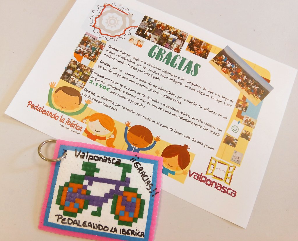 avalponasca's tweet photo. #Gracias una vez más a Raúl y a tod@s los que habéis colaborado con #pedaleandolaiberica 
Ha sido un gran reto y aventura para ayudar con el campamento y los proyectos para seguir #AbriendoCaminosForjandoSueños
#SiCompartesSeMultiplica
#FelizViernes https://t.co/iijkQZ85Lf