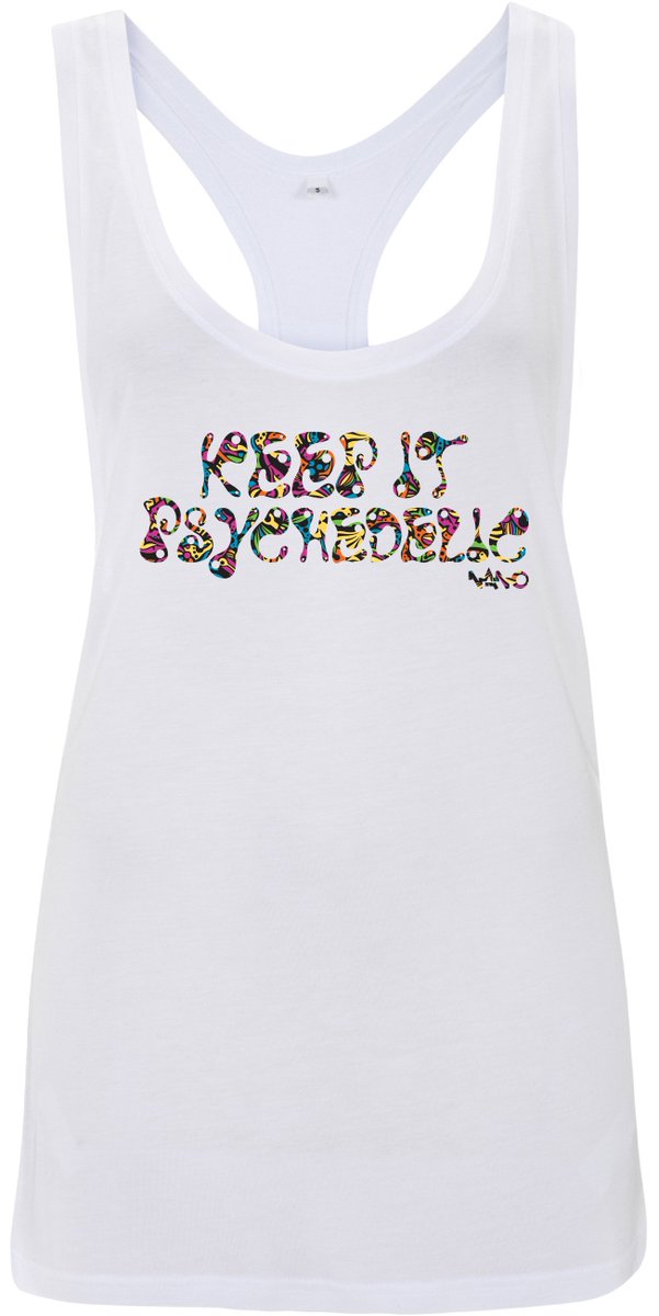 #KeepItPsychedelic 
Treat yourself with our Ladies Keep It Psychedelic racer back vest!
It’s super stylish and great for outdoor festival!
High quality, expertly styled and responsibly manufactured
Fairwear Certified! [100% organic!]
On sale now > ow.ly/QU4J30l6GgI