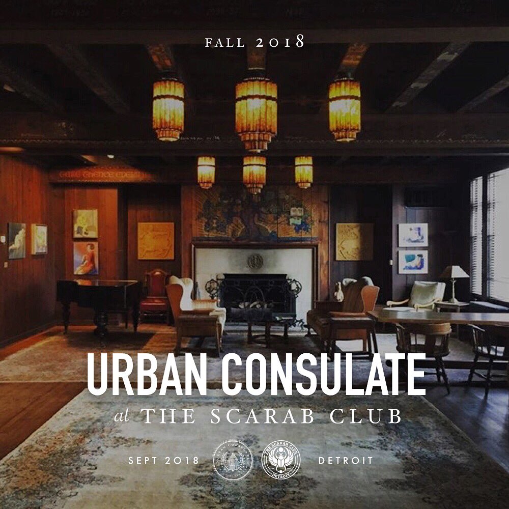 Excited to announce that we'll be popping up at the beautiful @scarabclub in #Detroit for our Fall 2018 Parlor Talk Series. Stay tuned for our new season line-up, starting in September ✨ #urbanexchange #knightcities