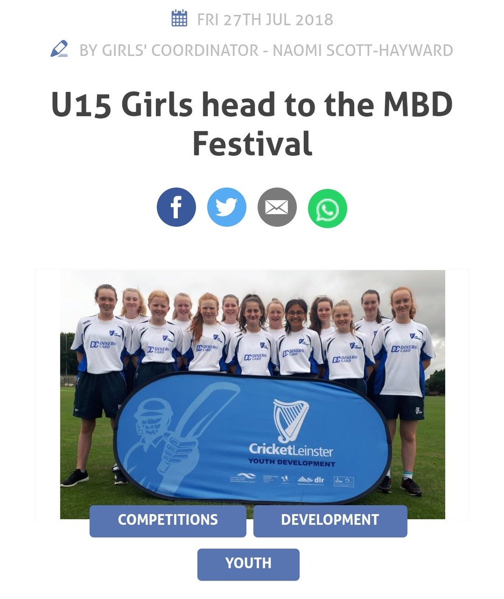 LeinsterYouth's tweet image. Good luck to the @cricketleinster U15 Girls who leave for the MBD Festival @malverncollege on Sunday!

news.cricketleinster.ie/news/u15-girls…