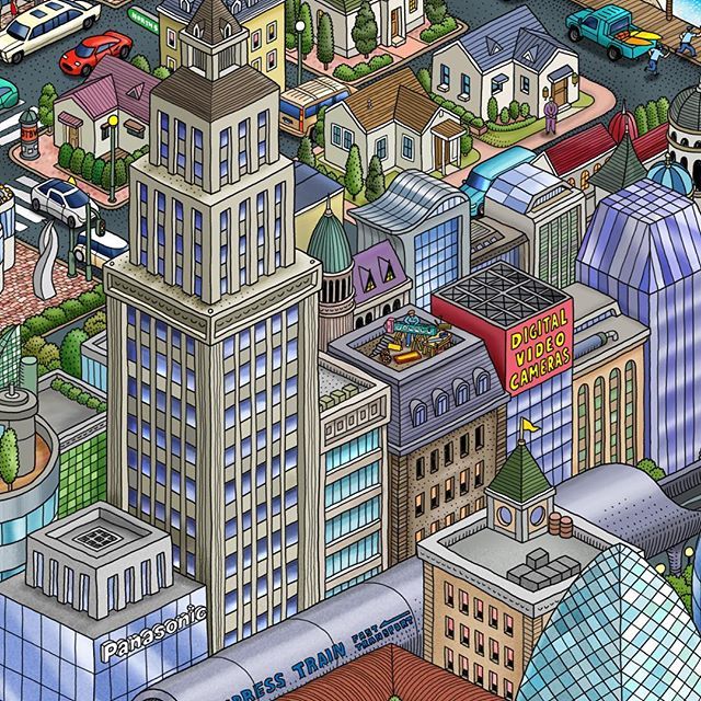 IC4DESIGN_HK's tweet photo. Panasonic 100th global web site illustration BETTERTOPIA #ic4design #panasonic #isometric #pixelart #futurecity #retrofuture #datails #skeleton #amusementpark #illustration #art #街のイラスト #artwork #illustrator #traffic https://t.co/ujWpXdo8HR https://t.co/e08wlulFYm