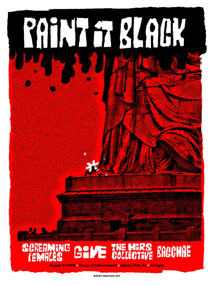 Thrilled to share this...our brilliant, longtime collaborator and comrade Tim Gough did up an amazing screened poster for our show next Friday night. We'll have a limited amount for sale at the show, and 100% of proceeds from the posters will be donated to RAICES. Thanks, Tim! xx