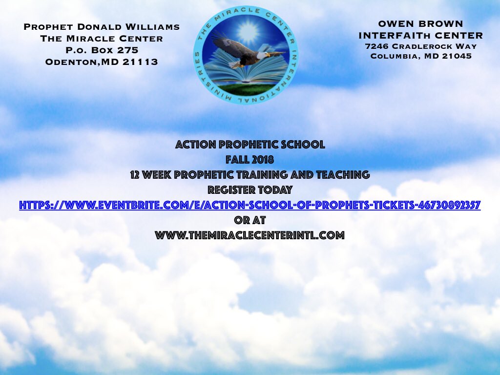 It is not too late to enroll into this #schoolofprophets #baltimore #maryland enroll today and do not delay. #prophetictraining #prophesy #prophetic