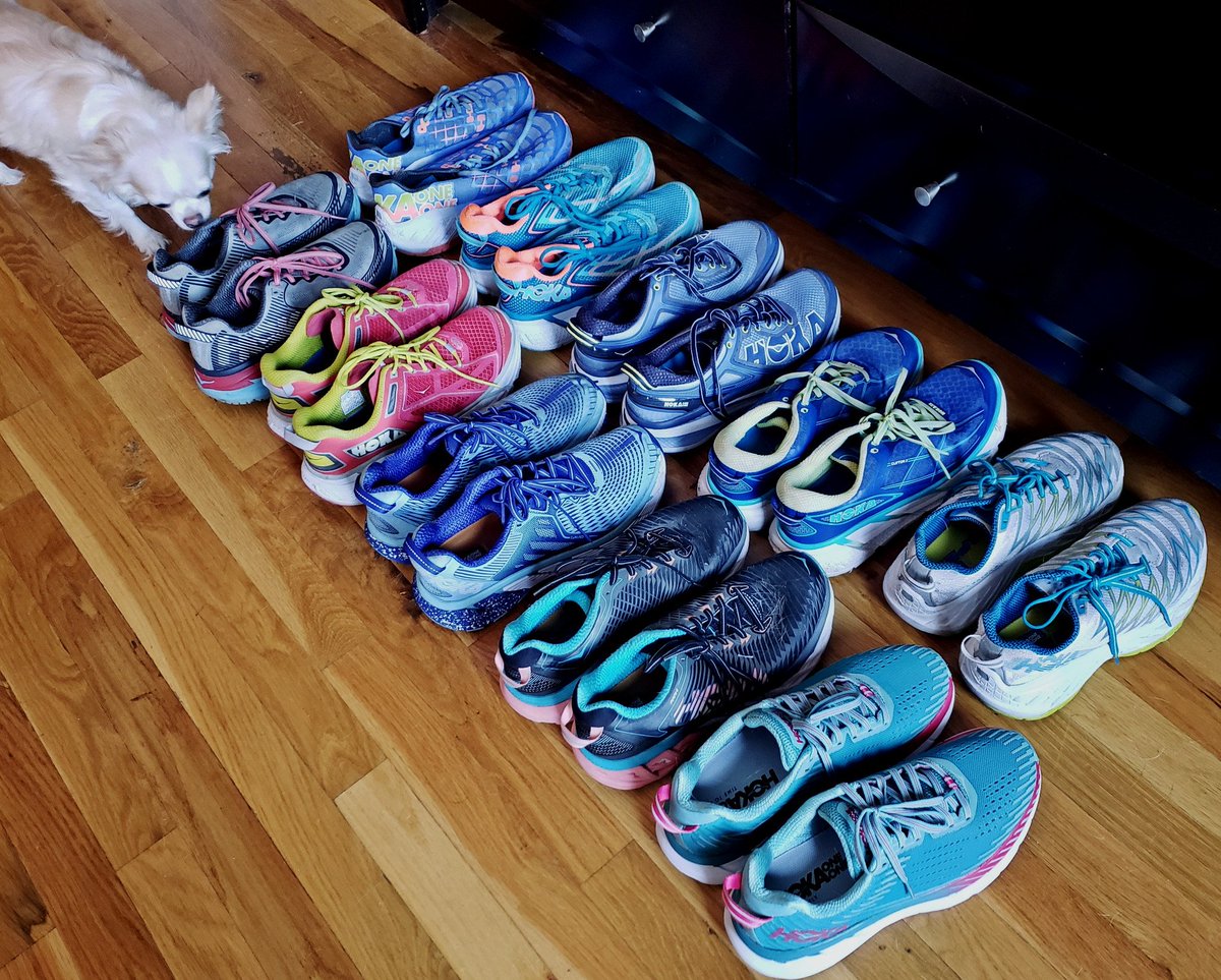 AnitaMarks's tweet image. Looking for a Brand Ambassador? 
I'm here! #addicted to your shoes! 
So is #Frankie 🐶💗
@HOKAONEONE TY for making it #FunToRun 💪