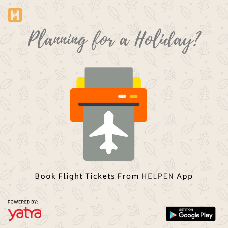 helpenindia's tweet photo. Now book flight tickets straight from your helpen app and get additional discounts too.
Download Now: https://t.co/tZc7akMhUU  
#SingleTapSeveralApp
#Food #Shopping #Uber #Food #Pizza #AllInOne #Coupons #MoviePass #cashback #shoping #tshirtdesign #fashionblogger #shoping #tshirt https://t.co/JSmCcVtI8G