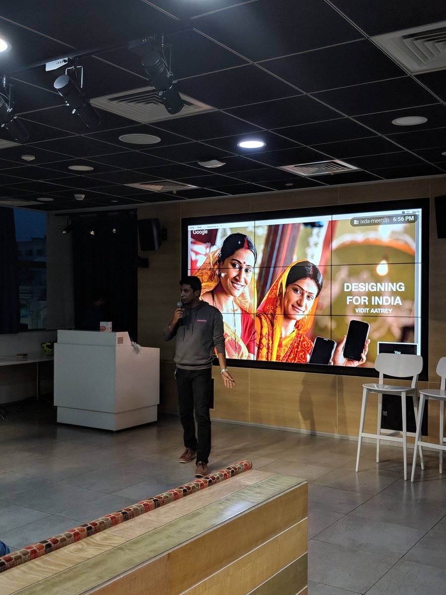 QriusV's tweet image. @viditaatrey on stage @meeshoapp @GoogleIndia @GoogleDesign @IxDA_Bangalore #googleixda #GoogleIxDA #designforindia
