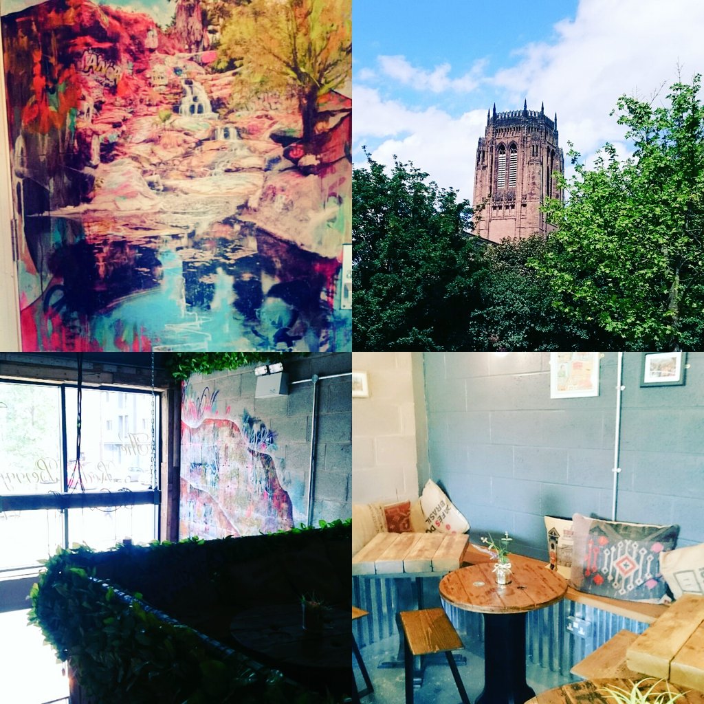 What an amazing city we live in 😍 A lovely walk in the sun today past the #anglicancathedral to the #balticcreative where we found a lovely place to eat! 🌮 #worklunch #timeout #wallart #wallartpainting #bohemian #architecture #liverpool #liverpool