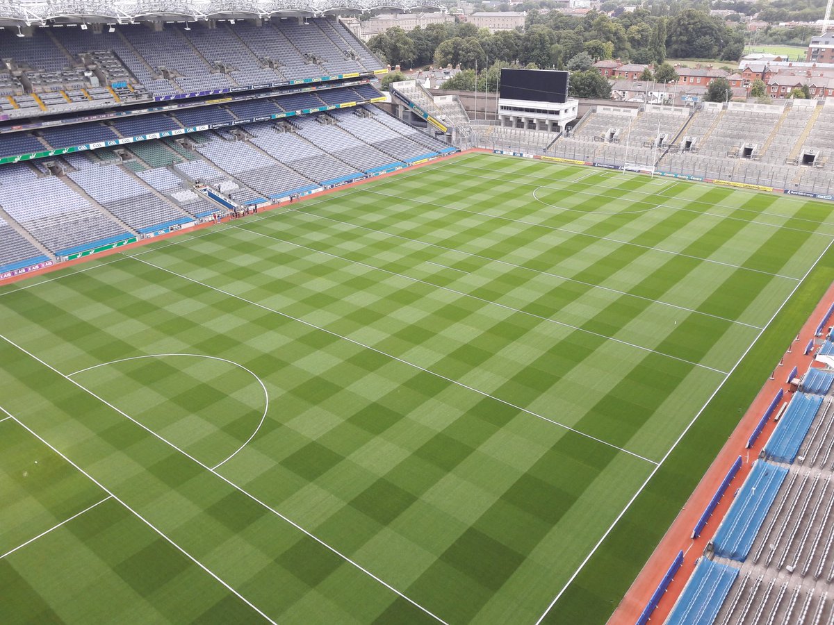 djctrueblue's tweet photo. Walking in the Sky at Croke Park where the pitch is looking it best shades of green for the games this weekend https://t.co/tHItJ0UVTS