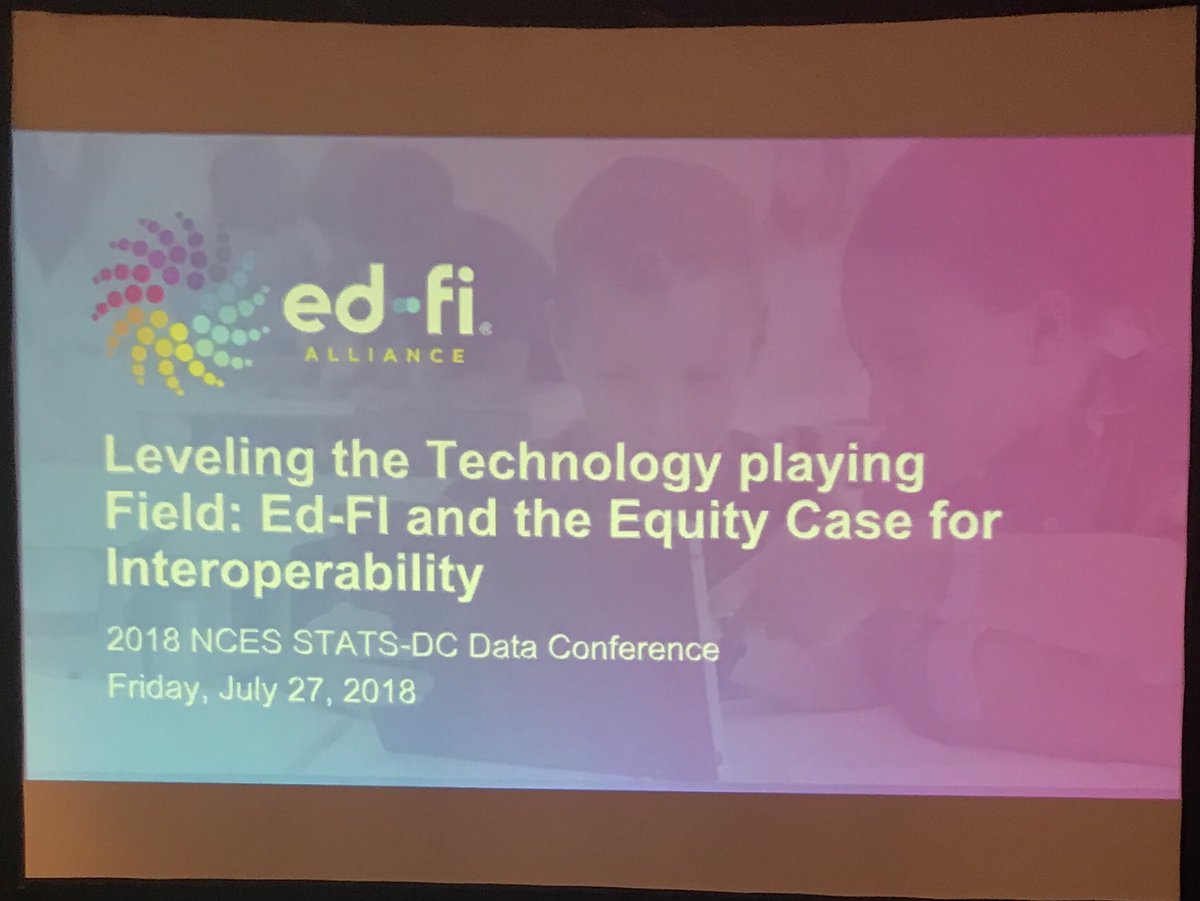 newliteracy's tweet photo. Spending my morning at #STATSDC2018 - cool to hear about how states are working toward data interoperability to support educational equity https://t.co/0Ays3TYPfO