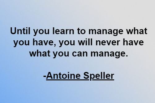 BibleManNC's tweet photo. Until you learn to manage what you have, you will never have what you can manage. https://t.co/w2fbPQKNr9