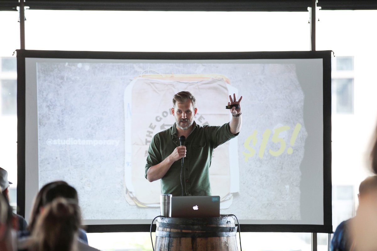 Chattanooga_CM's tweet image. Chris Logsdon bringing the @GodSpeedCo story to #cmcha @ChattWhiskey #AmericaNeedsThisShirt #CMintention