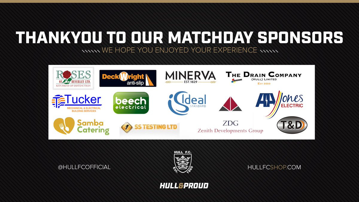 A massive thank you to all our sponsors at last night's match! We hope you enjoyed your #DerbyDay experience with the Black &amp; Whites!