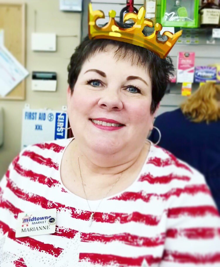 MidtowneMarket's tweet photo. Our beloved Queen is retiring! Thank you for adding sparkle to #MidtowneMarket for the past 23 years, Marianne!! https://t.co/QXD8XISHVU
