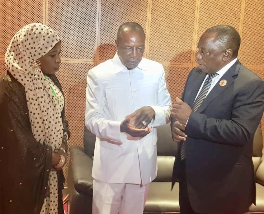 dienekeita's tweet image. #AfricanLeaders from Guinea 🇬🇳 and #SouthAfrica 🇿🇦promoting inclusive growth through #AfricanIntegration @AlphaCondePRG @CyrilRamaphosa @GouvGN @IbrahimaKFofana @MCIA_Guinee